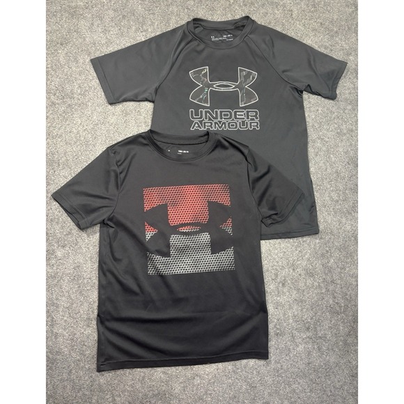 Under Armour Other - Under Armour Boys Youth Medium HeatGear T-Shirt Lot of 2 Black Athletic